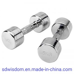 Gym-Bodybuilding-Fixed-Round-Stainless-Steel-Home-Used-Chrome-Dumbbell-for-Fitness-Equipment