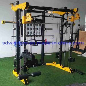 Gym-Equipment-Multi-Function-Power-Tower-Squat-Rack-Smith-Machine-with-Plate-Loaded