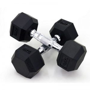 Gym-Fitness-Exercise-Accessories-Home-Gym-Chromed-Rubber-Hex-Vinyl-Dumbbell